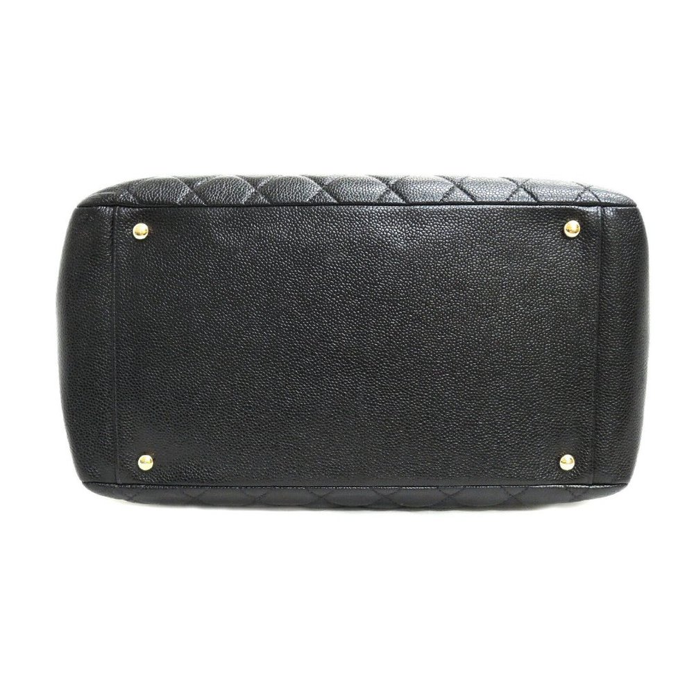 MINT! CHANEL BLACK CAVIAR SKIN TOTE BAG w/ CARD! - Picture 5 of 13